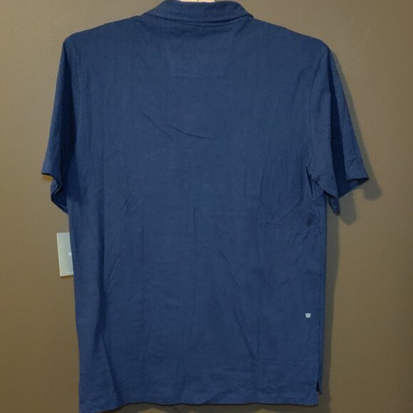 Mack Weldon Dry Knit Cotton Polo Blue NEW WITH TAGS SIZE XXL - Picture 3 of 5